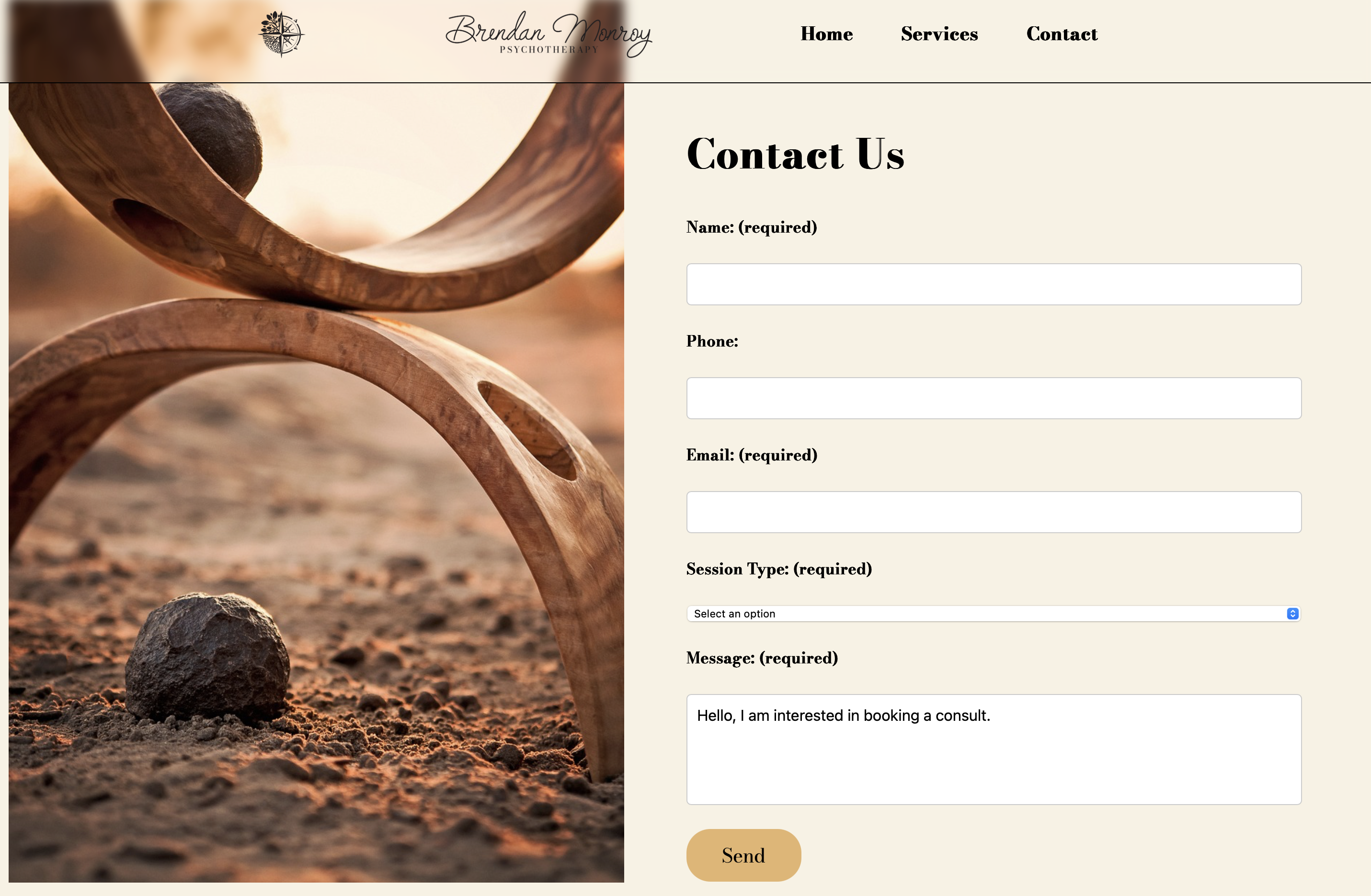 Brendan contact page