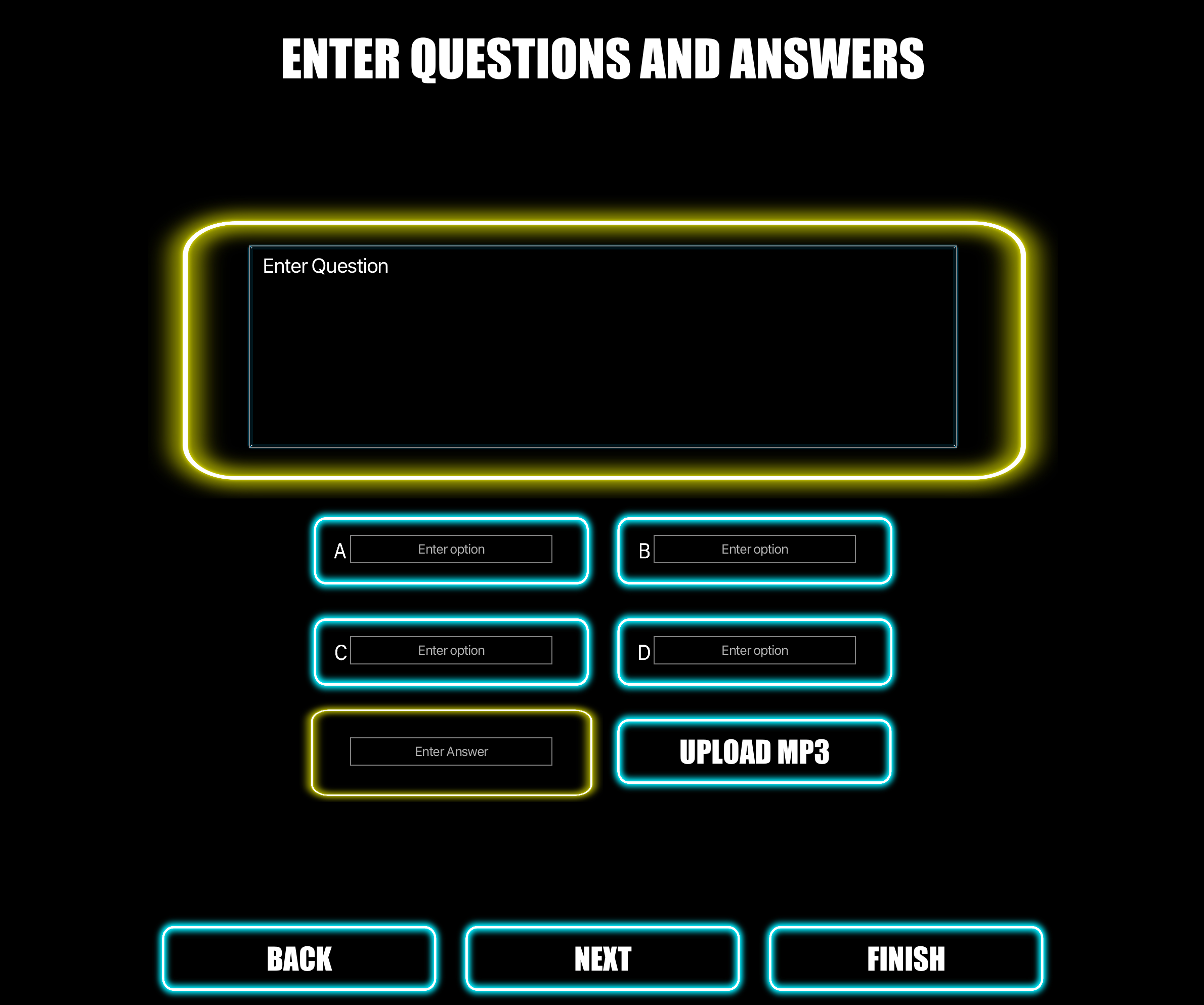 Guess Quest create trivia page